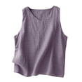 thumbnail image 1 of Bovemsi Women's Cotton Linen Camisole - Lightweight Comfortable V Neck Sleeveless Vest, Outer Wear & Base Layer for Under Clothes, 1 of 8