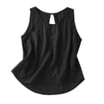 thumbnail image 1 of Bovemsi Women's Cotton Linen Camisole - Solid Color Pleated Sleeveless Vest, Versatile for Outer/Inner Wear, Black Base Layer, 1 of 7