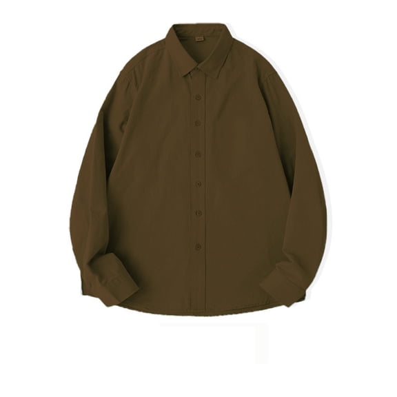 Bovemsi Women's Long Sleeve Tops Cotton Button Down Shirt Solid Colour Casual Light Version Cardigan Jacket Long Sleeve Blouse