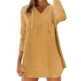 thumbnail image 1 of Bovemsi Women's Long Sleeve Tops Cotton Linen Sleeved Hooded T Shirt Beach V Neck Large Pocket Top Long Sleeve Blouse, 1 of 8