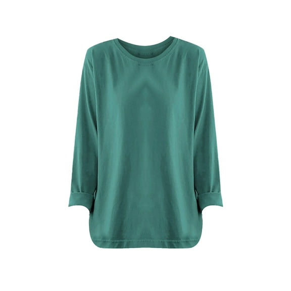Bovemsi Women's Long Sleeve Tops Large Size Casual Sleeved Base Shirt Loose T Long Sleeve Blouse