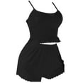 thumbnail image 1 of Bovemsi Women's Tanks & Camis Vest Backless Lace Comfort Shorts Home Clothing Set Black Camisole, 1 of 4