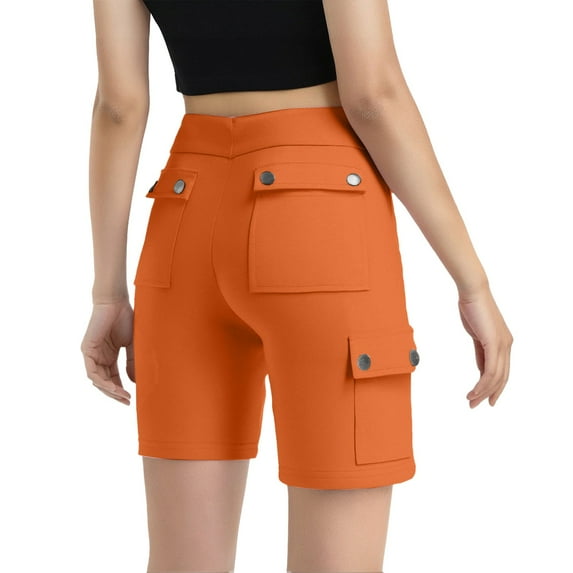Bovemsi Women's Tummy Control Biker Shorts Pocket Fitness Pants High Elastic Tight Yoga Quick Drying Running For Workout Athletic Leggings