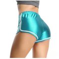 thumbnail image 1 of Bovemsi Women's Tummy Control Biker Shorts satin smooth high waist slim white edge running Home Workout Athletic Leggings, 1 of 9