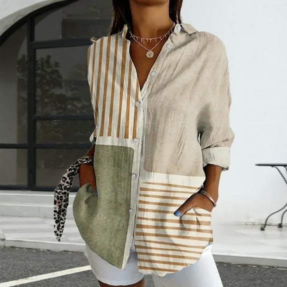 Bovemsi Womens Long Sleeve Boho Shirts V Neck Vintage Floral Tops Ladies Blouses Casual Graphic Shirt 2025 Spring, Yellow Women's Summer Shirts, S