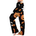 thumbnail image 1 of Bovemsi Womens Pants Women's Autumn And Winter Halloween 3D Flannel Double Velvet Print Casual Travel Pants, 1 of 6