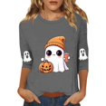 thumbnail image 1 of Bovemsi Womens Shirt Sleeve Tops Multi‑Holiday 3/4‑Sleeve Printed Graphic Pieces Fashion Outfits Clothes XL, 1 of 4