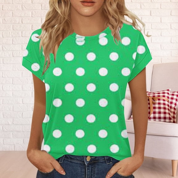 Bovemsi Womens Summer Tops Short Sleeve Shirts Crew Neck Cute Trendy Tunic Blouses, Blue Women's Summer Short Sleeve T-Shirts, XL