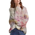 thumbnail image 1 of Bovemsi Womens Sweaters Art Print Casual Pullover Sweater Knitted For Women Fashion Long Sleeve Crewneck Blouse Winter Warm Layer Top Fall Sweaters, 1 of 4