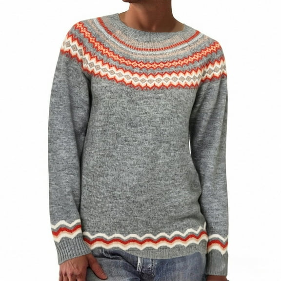 Bovemsi Womens Sweaters Casual Lightweight Isle Sweater Sleeve Crew Neck Knitted Pullover Comfy Warm Fall Tops Cute Sweaters