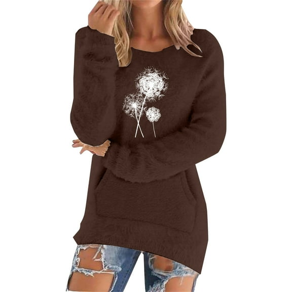 Bovemsi Womens Sweaters Casual Solid Long Sleeve Jumper Blouse Cute Sweaters