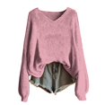 thumbnail image 1 of Bovemsi Womens Sweaters Cozy Knitted Pullover Sweater For Women Fashion Long Sleeve Crewneck Winter Top Daily Going Out Business Casual Sweaters, 1 of 5