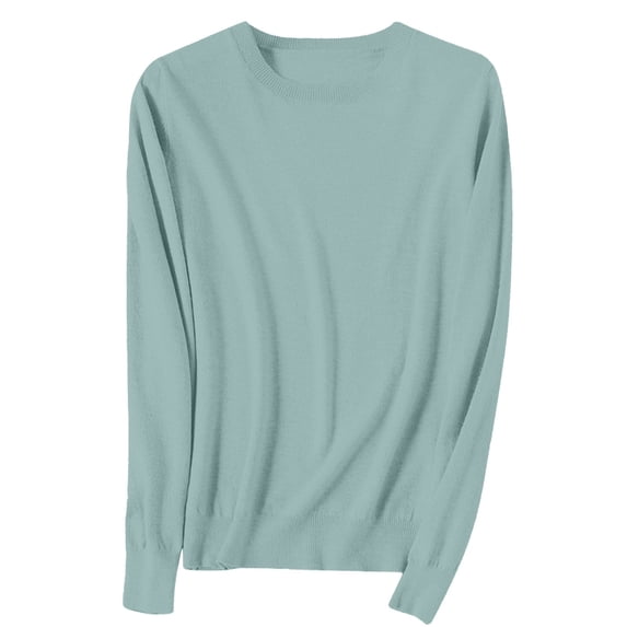 Bovemsi Womens Sweaters Cozy Light For Women Long Sleeve Crew Neck Lightweight Soft Knitted Pullover Blouse Business Casual Sweaters