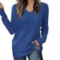 thumbnail image 1 of Bovemsi Womens Sweaters Cozy V Neck Long Sleeve Shirts For Women Casual Fall Tops Lightweight Tunic Fashion Clothes 2024 Business Casual Sweaters, 1 of 5