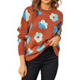 thumbnail image 1 of Bovemsi Womens Sweaters Cozy Women's Autumn And Winter Knitted Long Sleeved Sweater Warm Comfortable Top Casual Fashion Business Casual Sweaters, 1 of 9