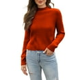 thumbnail image 1 of Bovemsi Womens Sweaters For Women Knit Crew Neck Long Sleeve Soft Pullover Sweater Fall Sweaters, 1 of 4