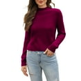 thumbnail image 1 of Bovemsi Womens Sweaters For Women Knit Crew Neck Long Sleeve Soft Pullover Sweater Fall Sweaters, 1 of 4