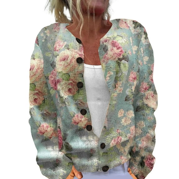 Bovemsi Womens Sweaters For Women Open Front Cardigan Chunky Long Sleeve Plus Size Button Up Fall Trendy Blouse Fall Sweaters