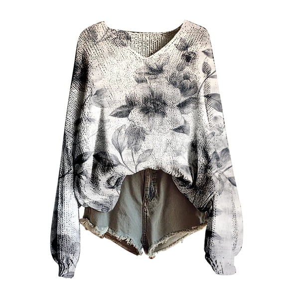 Bovemsi Womens Sweaters Knitted Pullover Sweater For Women Fashion Long Sleeve Blouse Winter Warm Layer Top Daily Going Out Shirts Fall Sweaters