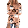 thumbnail image 1 of Bovemsi Womens Sweaters Ladies' Fashionable Casual Printed Pullover With Pockets Plush Capless Sweater Halloween Sweater, 1 of 5