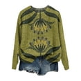 thumbnail image 1 of Bovemsi Womens Sweaters Lady's Autumn Print Pattern Style Pullover Knitted Sweater Fall Sweaters, 1 of 3