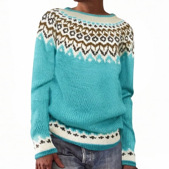 Bovemsi Womens Sweaters Pullover Fall Winter Casual Loose Long Sleeve Knitted Tops Fall Sweaters