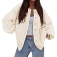 thumbnail image 1 of Bovemsi Womens Sweaters Women's 2025 Winter Cardigan Trendy Chunky Knit Long Sleeve Button Up Casual Warm Fall Jackets Coats Fall Sweaters, 1 of 7