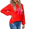 thumbnail image 1 of Bovemsi Womens Sweaters Women's Casual Round Neck Bow Sweater Autumn And Winter Knitted Shoulder Down Fall Sweaters, 1 of 8