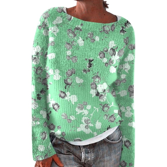 Bovemsi Womens Sweaters Women's Design Loose Casual Knit Drop Shoulder Long Sleeve Pullover Sweater Fall Sweaters