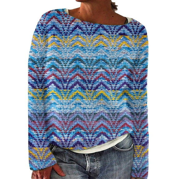 Bovemsi Womens Sweaters Women's Sweater Casual Loose Knitted Crewneck Long Sleeve Cropped Pullover Tops Fall Sweaters