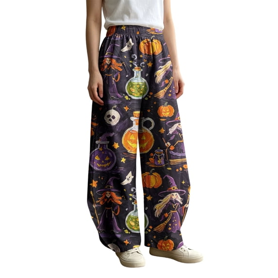 Bovemsi Womens Sweatpants Wide Leg Barrel Baggy Trousers, Elastic High Waist Casual Pants With Pockets Fashion Outfits Clothes M Purple