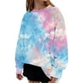 thumbnail image 1 of Bovemsi Womens Sweatshirts Fashionable Autumn And Winter Casual Tie Dye Pattern Long Sleeved Loose Top Fall Fashion Outfits 2025 Clothes, 1 of 9