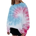 thumbnail image 1 of Bovemsi Womens Sweatshirts Fashionable Spring And Autumn Tie Dye Pattern Casual Long Sleeved Sportswear Top Fall Fashion Outfits 2025 Clothes, 1 of 1