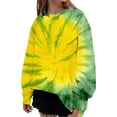 thumbnail image 1 of Bovemsi Womens Sweatshirts Fashionable Spring And Autumn Tie Dye Pattern Casual Long Sleeved Sportswear Top Fall Fashion Outfits 2025 Clothes, 1 of 9