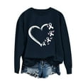 thumbnail image 1 of Bovemsi Womens Sweatshirts Ribbon Shirts For Women Breast Cancer Awareness Graphic Print Inspirational Tops Fall Fashion Outfits 2025 Clothes, 1 of 4