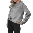 thumbnail image 1 of Bovemsi Womens Sweatshirts Solid Color Sweatshirt Tops Long Sleeves Casual Pullover Lightweight Loose Fall Fashion Outfits 2025 Clothes, 1 of 9