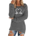 thumbnail image 1 of Bovemsi Womens Sweatshirts Sweatshirt For Women Fall Winter Tops Long Sleeve Shirts Oversized Tshirts Round Neck Fall Fashion Outfits 2025 Clothes, 1 of 1