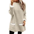 thumbnail image 1 of Bovemsi Womens Sweatshirts Winter Fleece Lined Warm Shirts For Women Casual Solid Color Long Sleeve Crewneck Thermal Top Fashion Outfits 2025 Clothes, 1 of 8