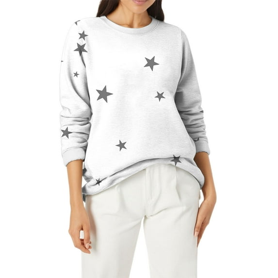Bovemsi Womens Sweatshirts Women's Casual Cute Printed Long Sleeve Top Fall Fashion Outfits 2025 Clothes
