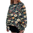 thumbnail image 1 of Bovemsi Womens Sweatshirts Women's Fashion Spring Autumn Casual Long Sleeve Hoodless Sweatshirt Top Fall Fashion Outfits 2025 Clothes, 1 of 9