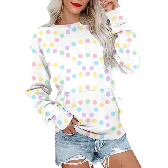 Bovemsi Womens Sweatshirts Women's Fashion Spring Autumn Casual Long Sleeve Hoodless Sweatshirt Top Fall Fashion Outfits 2025 Clothes