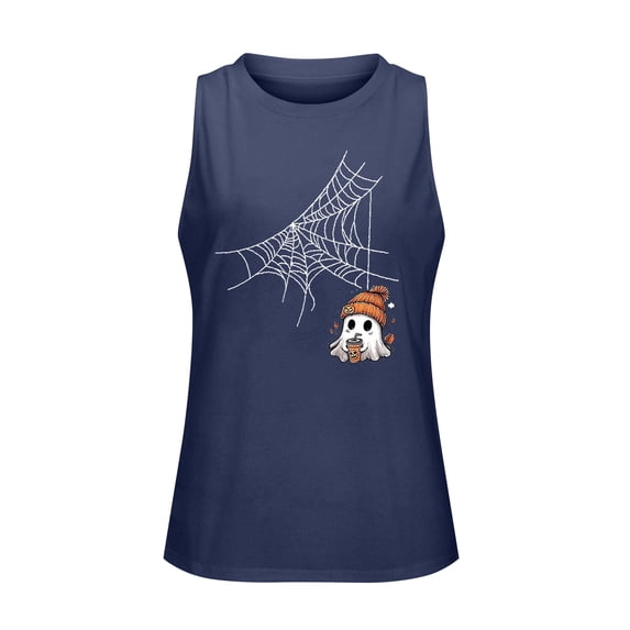 Bovemsi Workout Tank Tops Woman Loose Fit Soft Cotton Halloween Sleeveless Comfort Tops for Women Trendy M