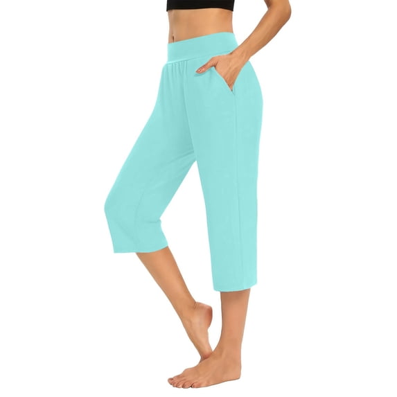 Bovemsi Yoga Pants For Women Capri Leggings 2025 High Waisted Cutout Capris Lightweight Cozy Cropped Solid Soft Pajams Capri Leggings,M