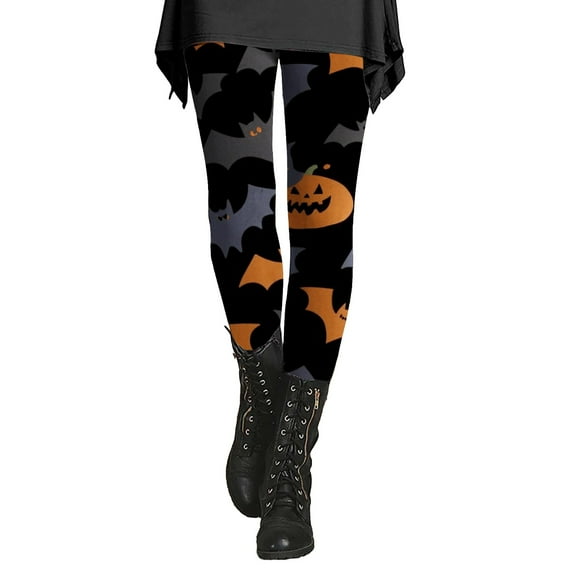 Bovemsi Yoga Pants For Women Holidays Casual Comfort Halloween Printed Leggings Workout Sport Trousers High Waisted Leggings,L