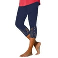 thumbnail image 1 of Bovemsi Yoga Pants For Women Leggings 2025 Summer Plus Size High Waisted Soft Casual Workout With Pockets Capri Leggings,S, 1 of 4