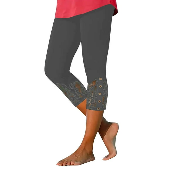 Bovemsi Yoga Pants For Women Leggings 2025 Summer Plus Size High Waisted Soft Casual Workout With Pockets Capri Leggings,XL