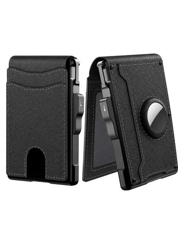 Boviras Wallet for Men, Large-Capacity Card and Money Wallet, for Front Pocket Compact Metal Credit Card Holder Birthday Gifts