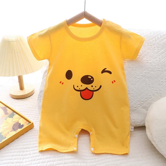Bovxnpu Baby Boys' Bodysuits Cotton Short Sleeve Graphic Baby Soft Summer Bodysuit Summer Outfits