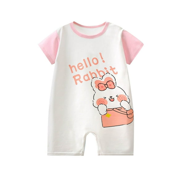 Bovxnpu Baby Girl Bodysuit, Infant Baby Cotton Bodysuits, Baby Boys And Printed Short Sleeved Jumpsuit Baby Bag Fart 15 Months