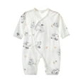thumbnail image 1 of Bovxnpu Baby Girl Bodysuit, Infant Baby Cotton Bodysuits, Newborn Baby Summer Thin Baby Clothes Long Sleeved Air-conditioned Clothes Jumpsuit Crawling Clothes Penguin Print Clothes 1-3 Months, 1 of 3